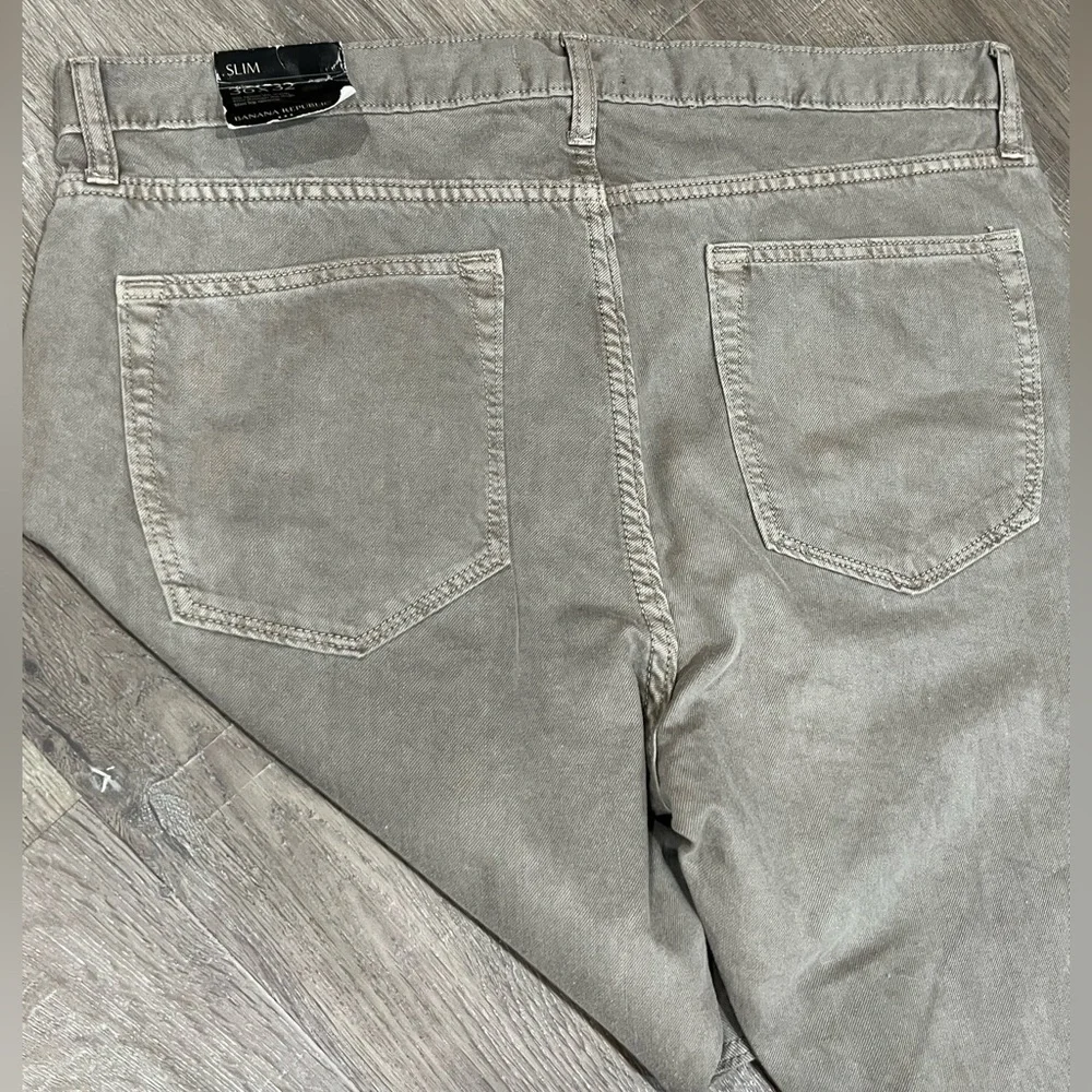 NWT Banana Republic Slim Fit 36W 32L Brown Structured Cotton Khaki Jeans Chinos